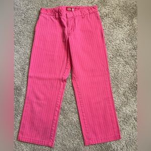 VINTAGE Hot Pink Dickies Pin Stripe Capri’s Junior 3